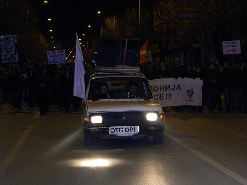 Блокада на центарот на Прилеп – ОТПОР 28.02.2013
